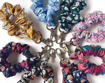 Wristlet Scrunchie | Keychain Scrunchie | Several Patterns | Liberty Cotton | Gift for Her