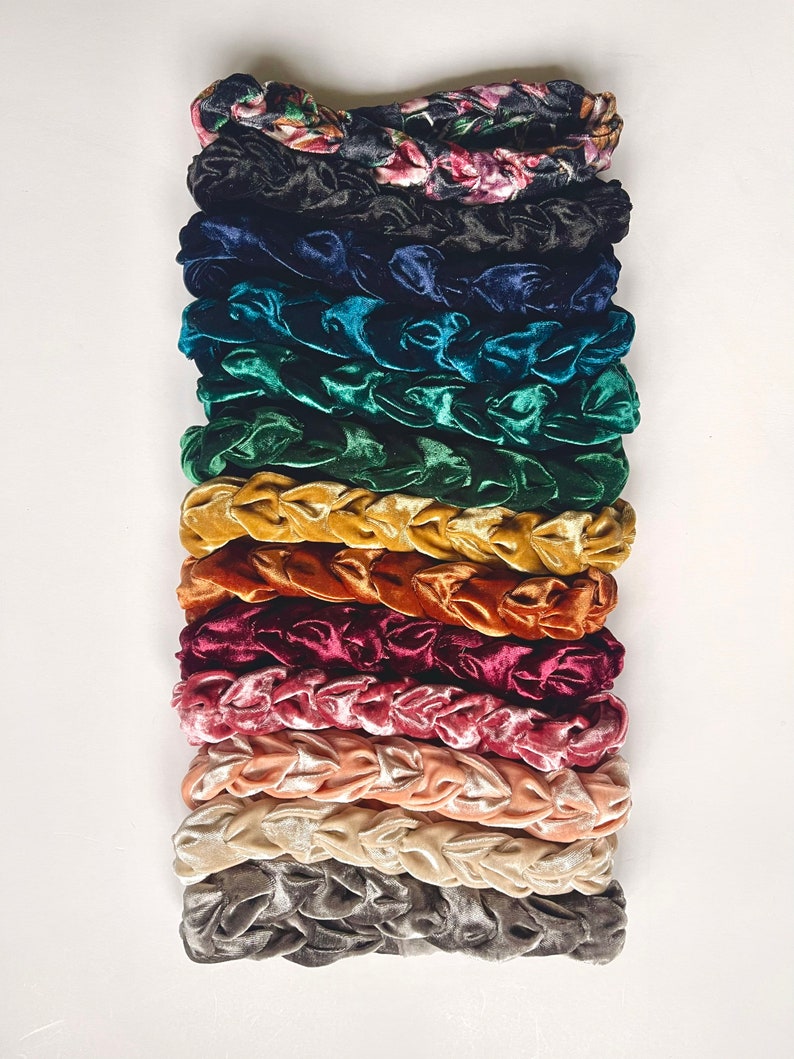 The Hayley Luxe Braided Velvet Headband Vogue's Beauty Edit Soft Headband Gift for Her image 8