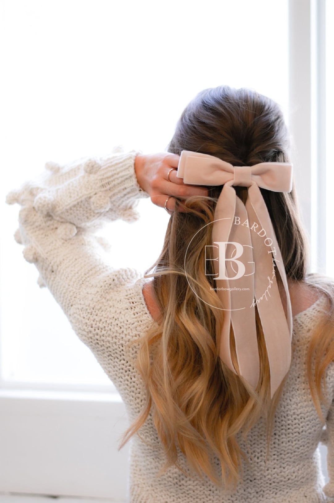 Luxe Oversized Velvet Bow | Long Bows | Hair Tie, Barrette