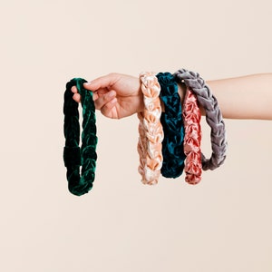 The Hayley Luxe Braided Velvet Headband Vogue's Beauty Edit Soft Headband Gift for Her image 7