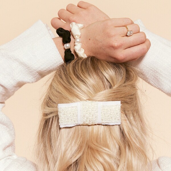 Tweed Tailored Bow | Upcycled Series | Vintage Upperclass | Handmade in the USA | Gifts for Her