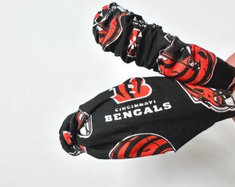 Bengals Knot Headband or Scrunchie Headband | Choose from 2 options | Cincinnati Bengals Printed Fabric