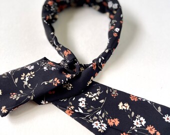 Effortless Scarf Headband | Ditsy Floral Chiffon | Handmade | Multi-Style Accessory | Luxury Headband | Gifts for Her