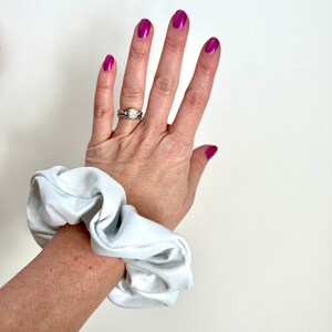 Luxe Leather Oversize Scrunchie Pretty in Pink Reclaimed Leather image 3