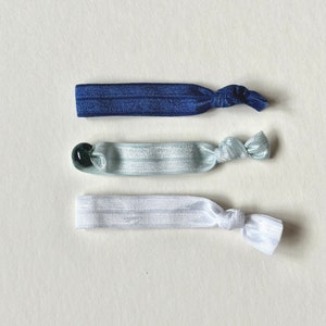 Ocean Breeze Tie Set Embellished Hair Tie Set Bracelet Hair Tie Flat Elastic Hair Tie Set image 8