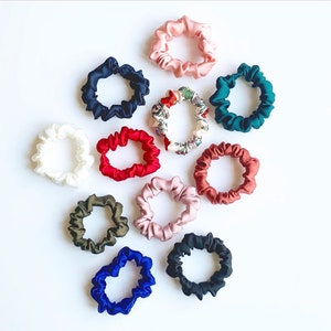 Silk Series Skinny Scrunchies | Upcycled | Satin Scrunchie | Handmade