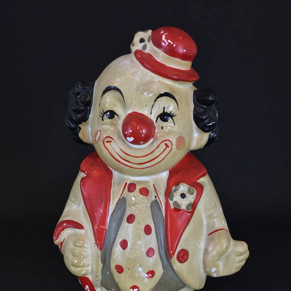 Ancien clown en céramique -vintage-