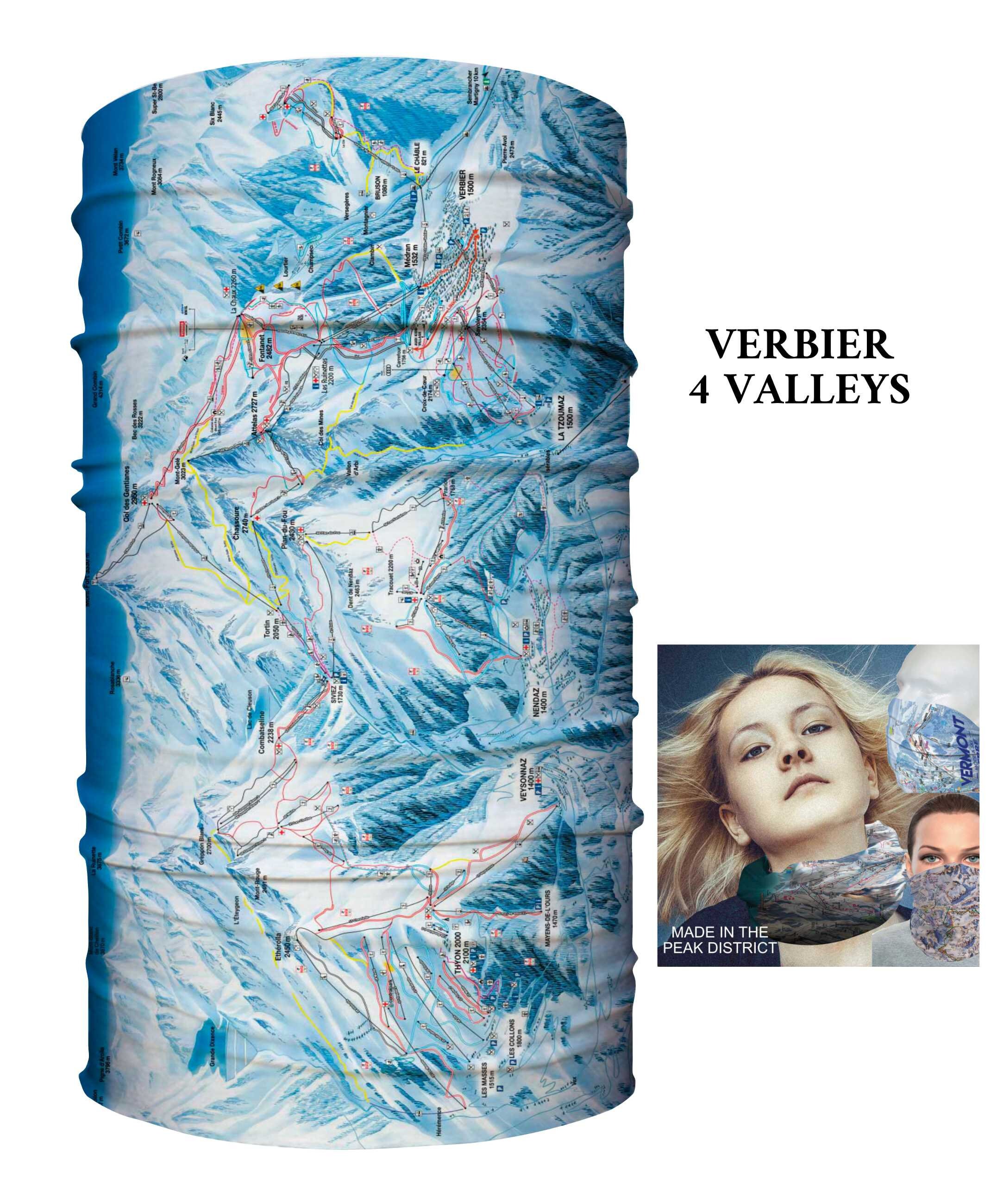 4 Valleys Piste Map Verbier 4 Valleys Piste Map Neck Warmer Snood Ski Gift | Etsy Ireland
