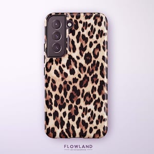 Leopard Print Phone Case For Samsung Galaxy S25 Ultra, S24 Plus, S23 FE, S22, S21 FE, S20 – Trendy Animal Print