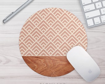 Abstract Wood Print Mouse Pad, Office Gift, Desk Decor Mousepad, Office Setup Mousemat, Desk Accessories, Gift Idea, Office Desk Decor