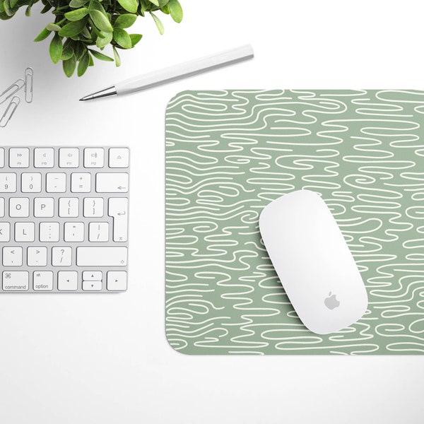 Abstract Contour Mouse Pad, Office Gift, Mouse Mat, Pastel Print Mouse Pad, Mousepad, Desk Accessories, Home Office, Desk Decor, Gift Idea