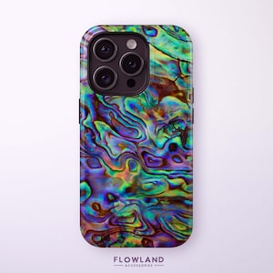 Abalone Shell Phone Case, Iridescent Ocean Aesthetic iPhone Cover, Holographic Samsung, Pixel Case, Beach Gift