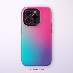 Ombre-telefoonhoesje met kleurverloop, kleurrijk esthetisch hoesje voor iPhone, Samsung Galaxy, pixel, levendige zachte hoes, trendy cadeau