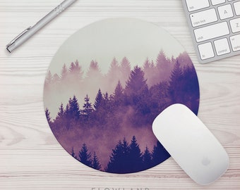 Mouse Pad Forest Office Gift Mouse Mat Misty Forest Mouse Pad Hazy Woods Print Mousepad Mousemat Desk Accessories