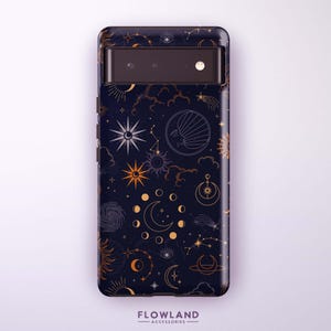 Celestial Tarot Astronomy Phone Case For Pixel 9 Pro XL, 9 Pro, 8a, 8 Pro, 8, 7a, 7, 6a, 6 Pro, 6, 5
