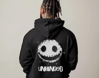 Felpa con cappuccio unisex Ambit Streetwear 'Unhinged Smiley' Supply - Felpa con cappuccio Grunge Urban Streetwear
