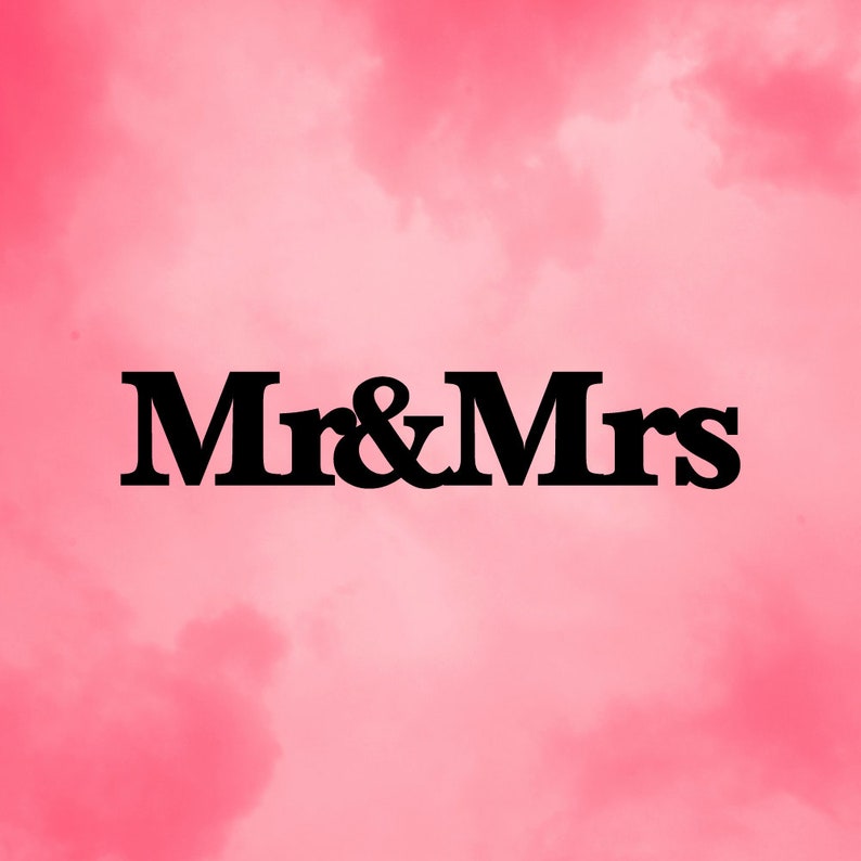 Mr /& Mrs Simple Connected Joint Wedding Cake Topper Vinyl Greeting Card SVG Cut-Out File For CricutSilhouette Die-cut Craft Vector DXF