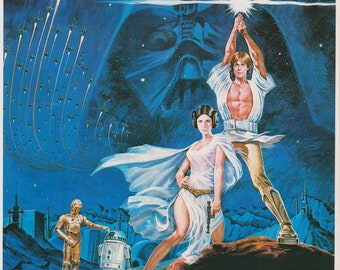 Star Wars: Una Nuova Speranza 1977 B George Lucas Giapponese Chirashi Poster del film Volantino B5