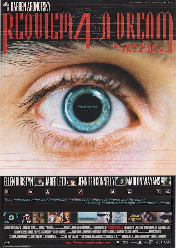 Requiem for a Dream 2000 Darren Aronofsky Japanese Chirashi Movie Poster Flyer B5