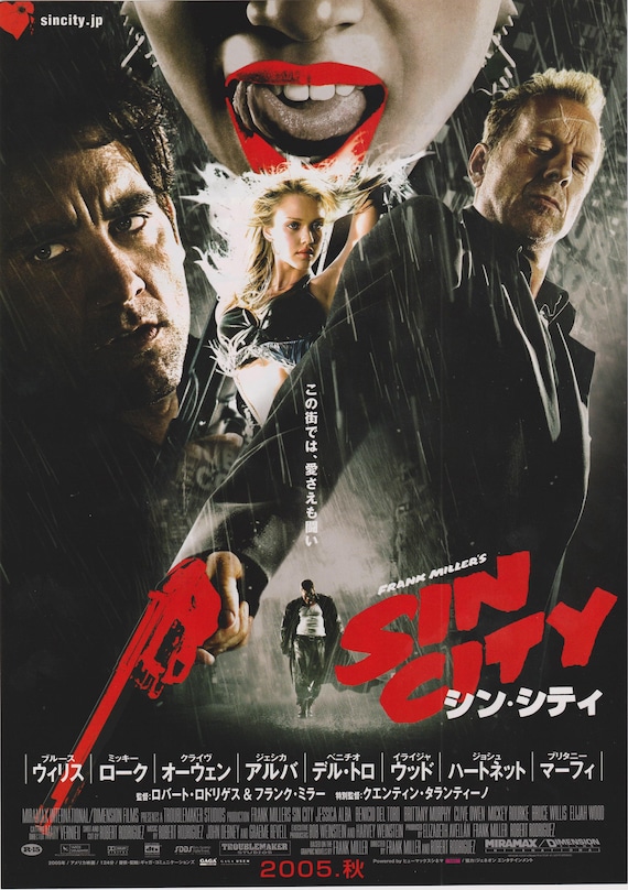 Sin City 2005 Original Japanese Movie Flyer (Poster Size B5)