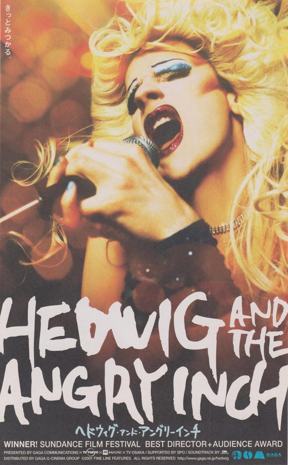 Hedwig and the Angry Inch 2001 Vintage Original Japanese Chirashi Movie Flyer (Size B5)