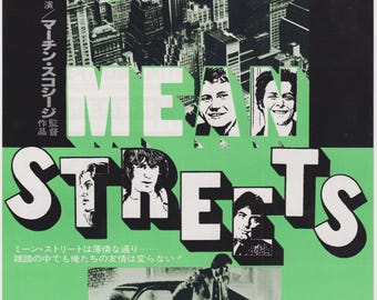 Mean Streets 1973 Vintage Original Japanese Movie Flyer (B5 Size)