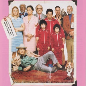 Folleto original de la película japonesa The Royal Tenenbaums 2001 de Wes Anderson (tamaño B5) Chirashi