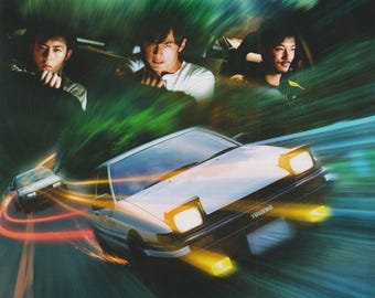 Initial D 2005 Original Japanese Chirashi Movie Flyer (Poster Size B5)
