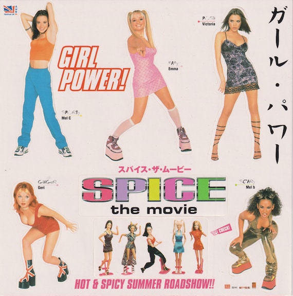 Spice World 1997 Bob Spiers Vintage Original Sticker Sheet