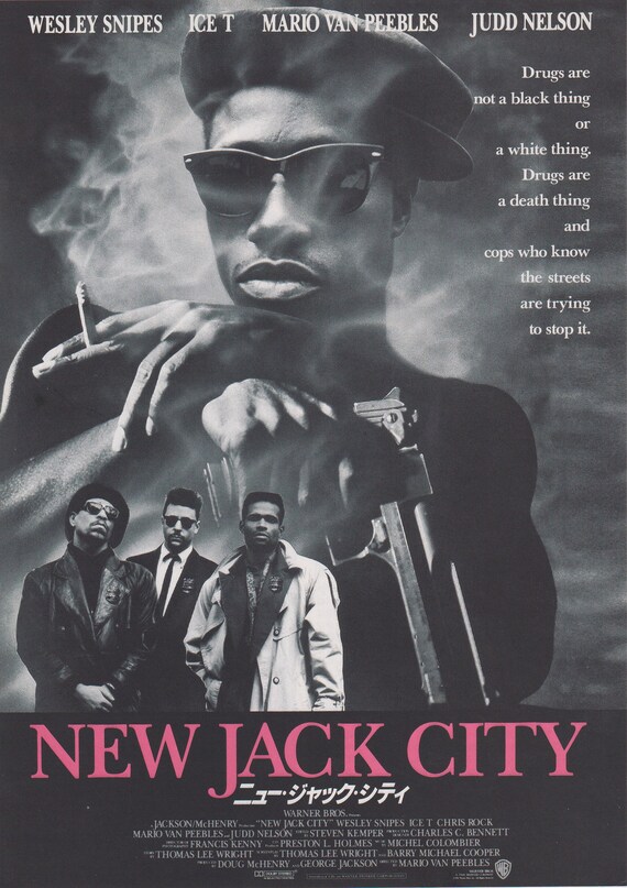 New Jack City 1991 Mario Van Peebles Japanese Chirashi Movie Poster Flyer B5