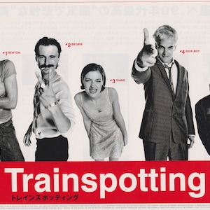 Folleto de la película japonesa "Trainspotting 1998 H" de Danny Boyle (tamaño póster B55)