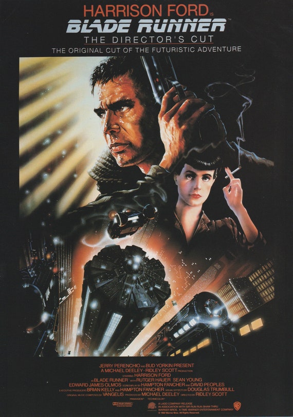 Blade Runner 1982 Director's Cut Ridley Scott Japanese Chirashi Movie Poster Flyer B5