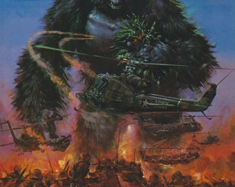 King Kong 1976 John Guillermin Japanese Chirashi Movie Poster - Etsy