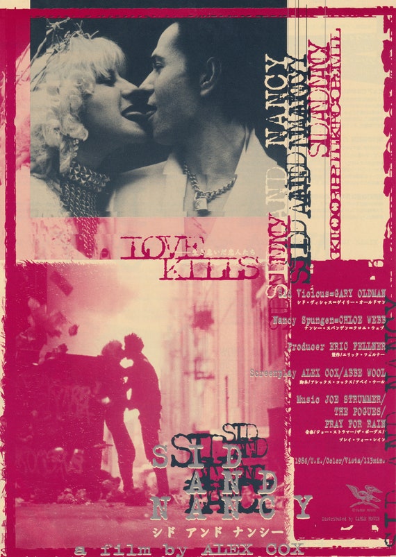 Sid and Nancy 1986 Alex Cox Japanese Movie Flyer Poster Chirashi B5