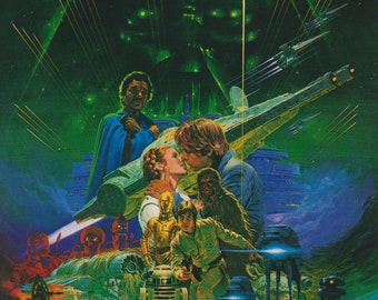 Star Wars: L'Impero colpisce ancora, 1980, poster del film Chirashi giapponese di George Lucas, volantino B5