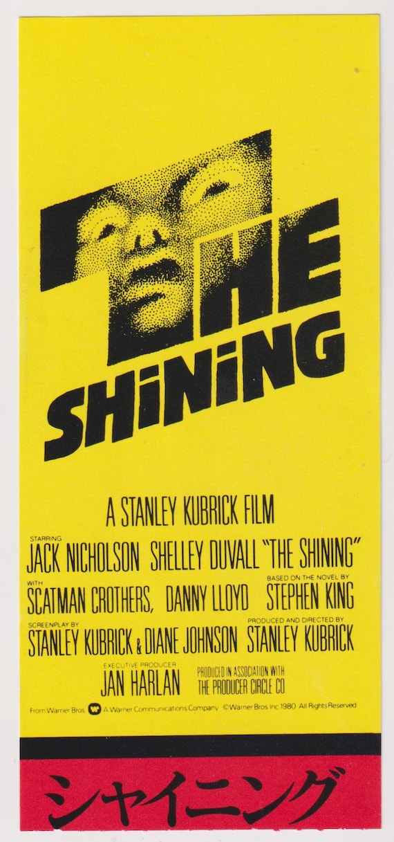 The Shining 1980 Stanley Kubrick Japanese Original Movie Ticket Stub