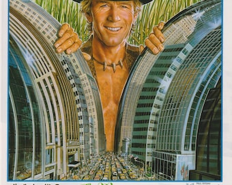 Crocodile Dundee 1986 Peter Faiman Japanese Movie Flyer Poster