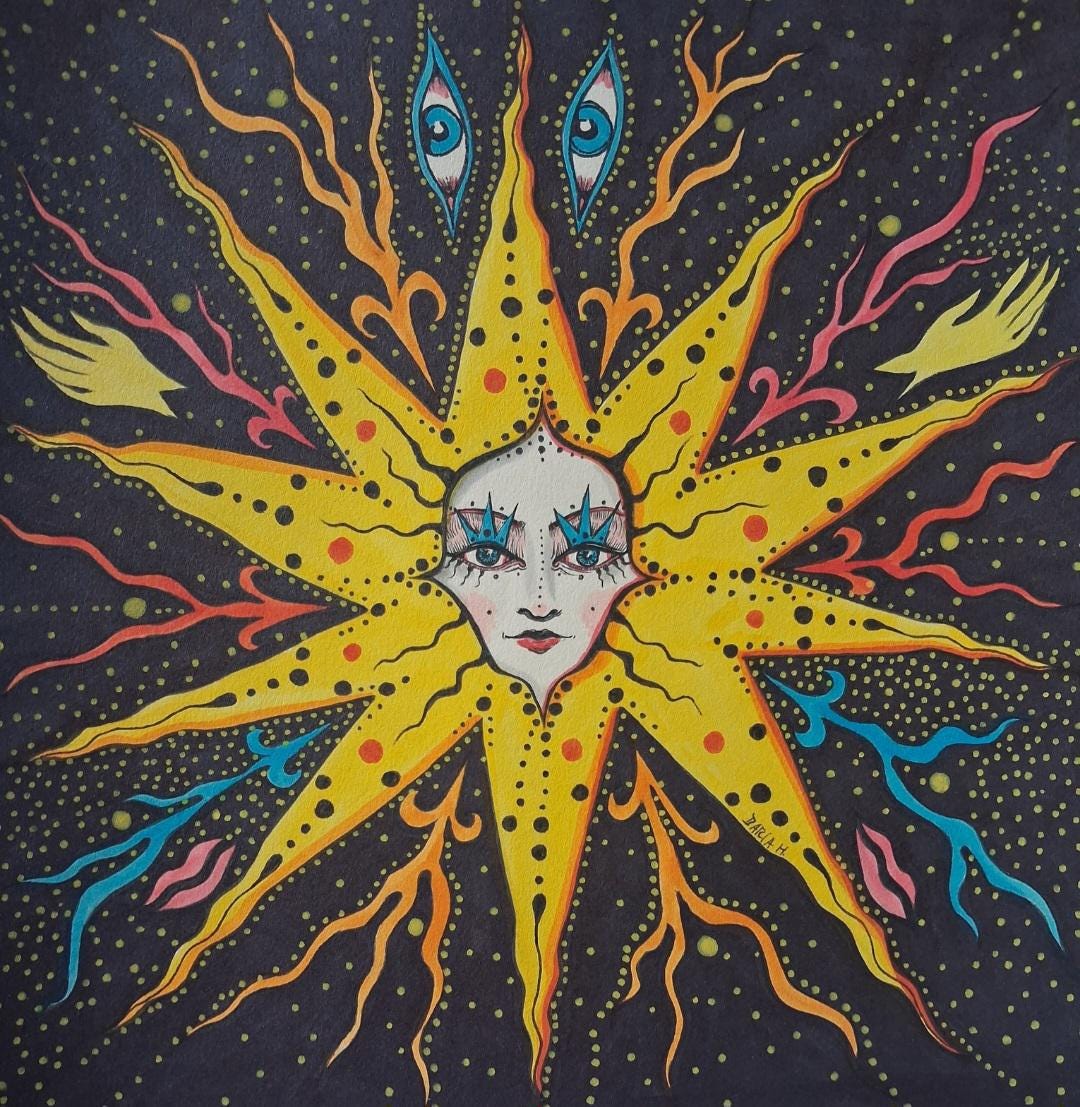 Lucky Star Original Drawing - Etsy