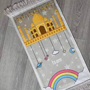 Children's Personalised PRINTED Prayer Mat MINI 75cmx35cm Babies & toddlers image 2