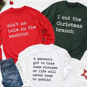Emmet Christmas Sweatshirt, Otter Christmas Sweatshirt, Jug Band Sweatshirt, Jugband Christmas Sweatshirts Matching Christmas Sweatshirts