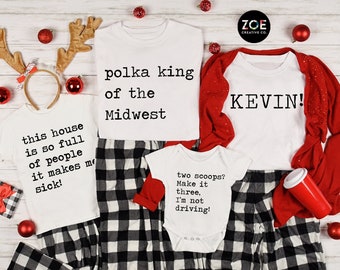 Kevin! Kevin&#39;s Mom Matching Family Christmas Shirt, Two Scoops? Make It Three I&#39;m Not Driving, Christmas Movie Tees, Marv Harry Wet Bandits