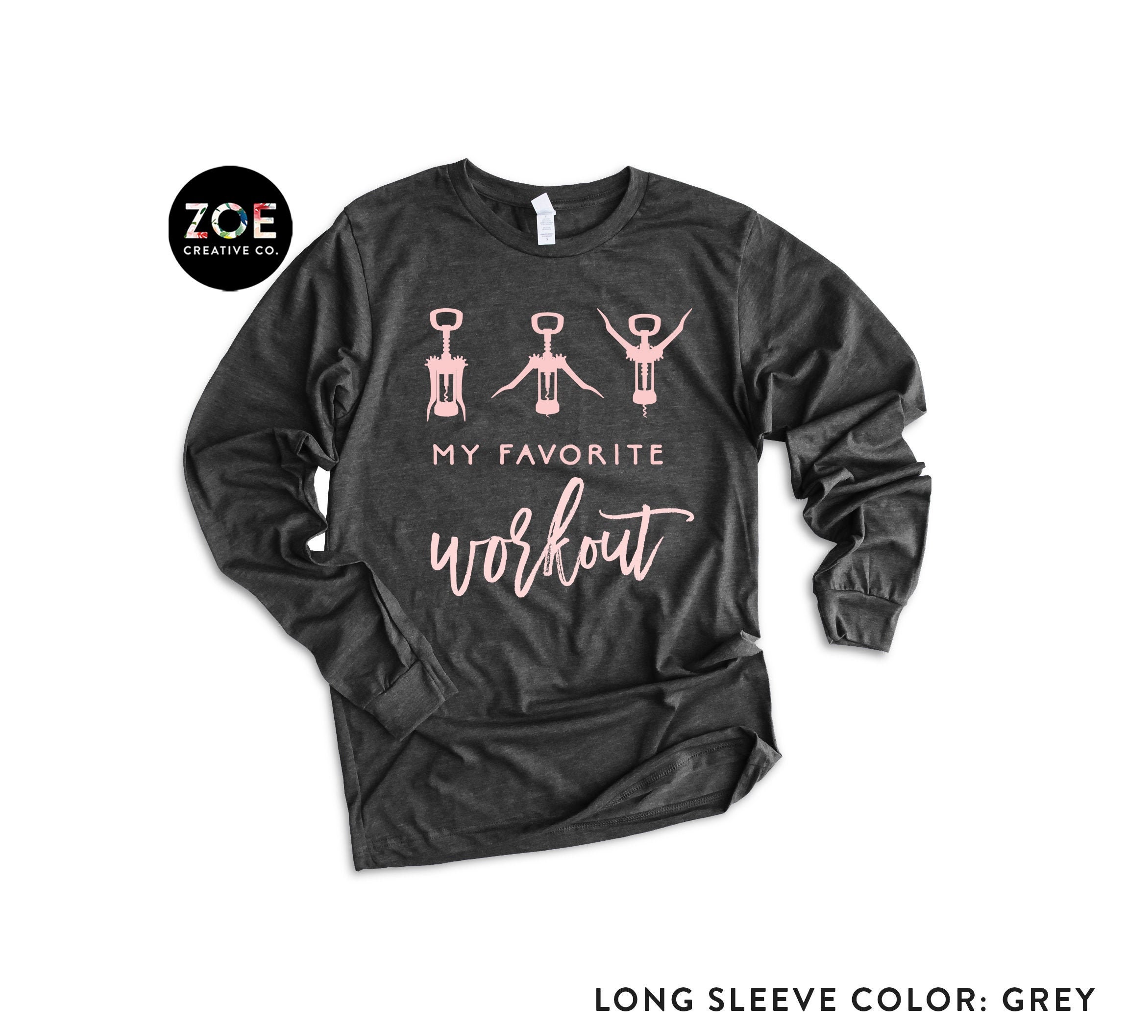 My favorite workout wine shirt Clearance