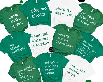 60+ PHRASES Zero Lucks Given Shirt, Funny St Patricks Day Shirt, Zero Lucks Given Tee Green St Pattys Day Lucky AF Shirt, I Pinch Back Shirt