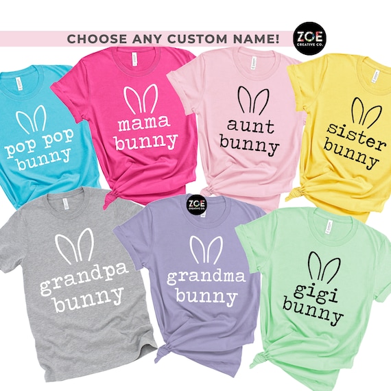 Grandma Bunny Shirt Funny Matching Family Easter Shirts Grandma Bunny Shirt Funny Matching Family Easter Shirts