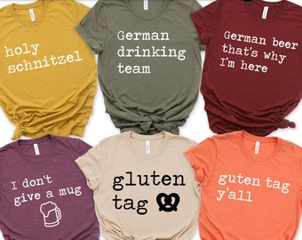 German Drinking Team Shirts Octoberfest German Beer That's Why I'm Here Tshirt, Holy Schnitzel Funny Oktoberfest Shirts Matching German Tees