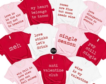60+ QUOTES Funny Valentines Day Shirts, Funny Valentine Shirts Matching Group, Red Valentine Shirts for Women, Valentines Shirts for Singles