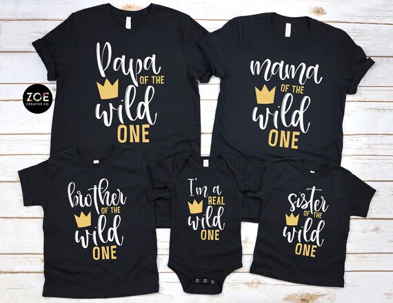wild one birthday family shirts