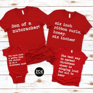 Matching Elf Shirts, Funny Christmas Movie Quote Tees, Matching Family Elf T-Shirts 2022 Christmas Shirts Mama Papa Baby Matching Elf Tees