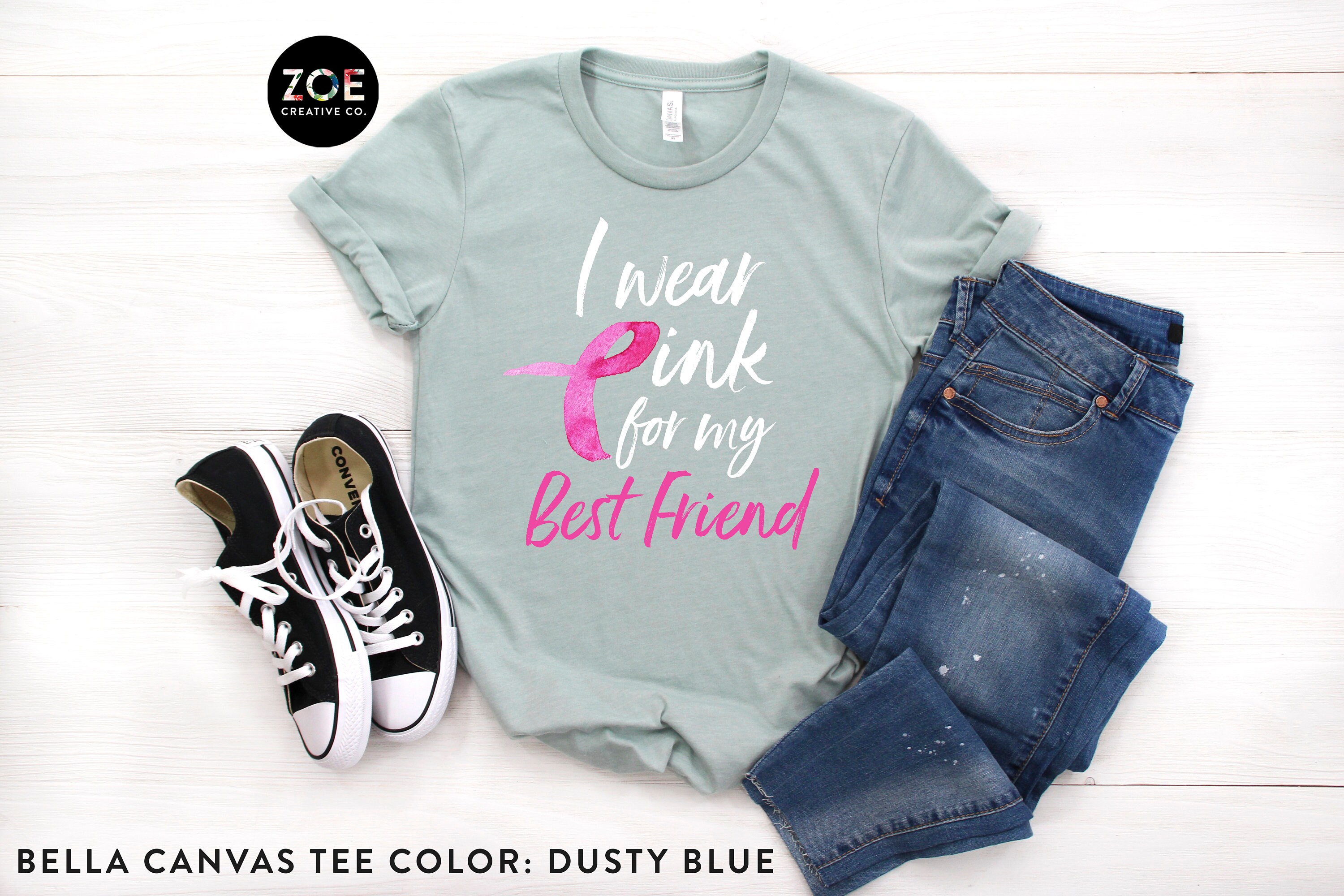 I Wear Pink for My Best Friend Cancer Sucks Breast Cancer Etsy