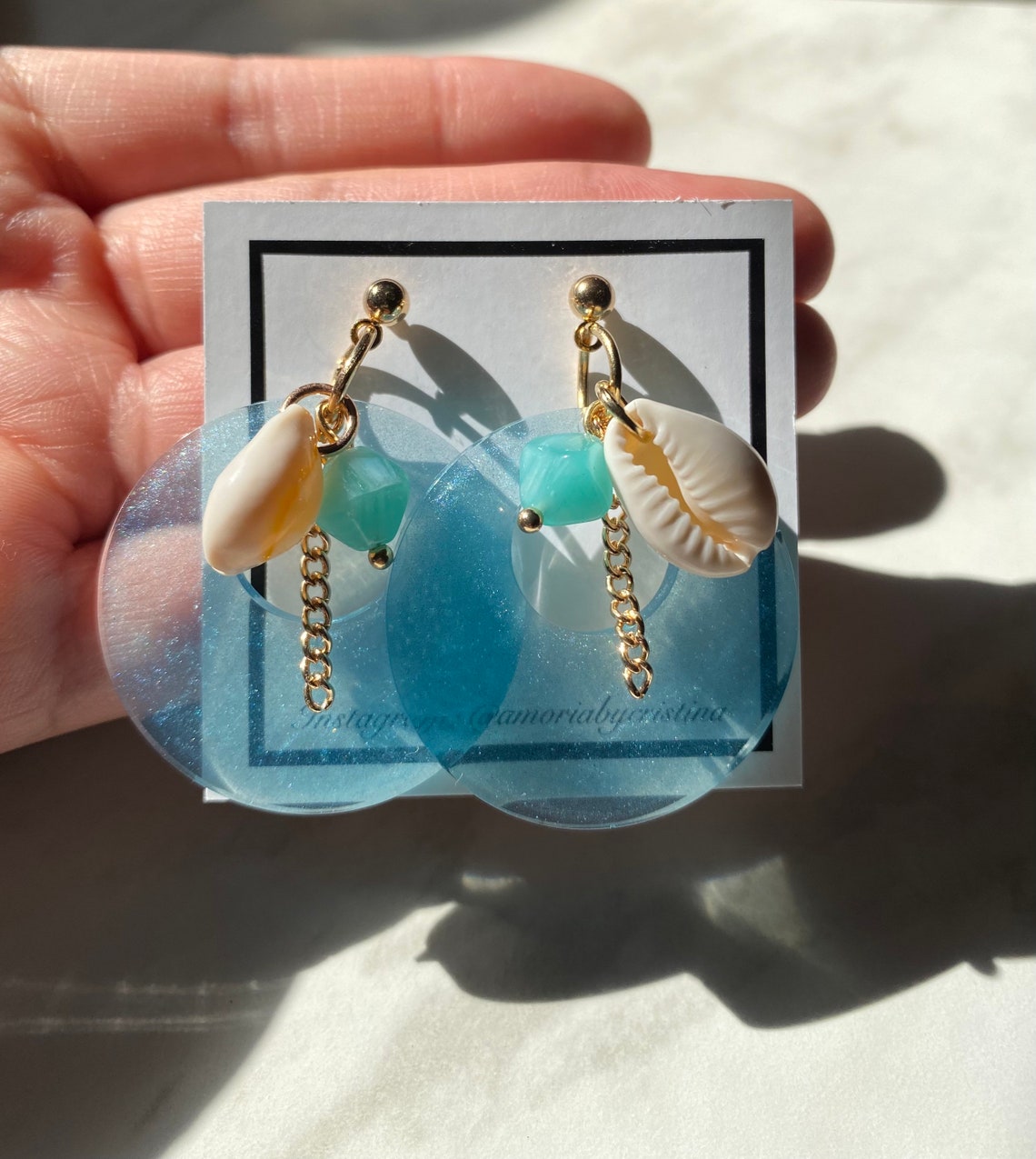 Resin Earrings Drop Dangle Earrings Stud Earrings Beaded Etsy